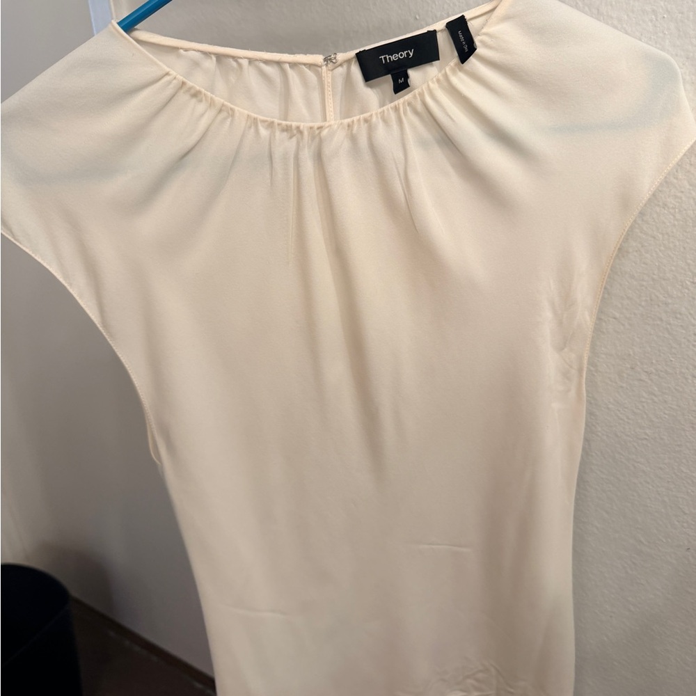 Theory Women's Elegant Cream Blouse